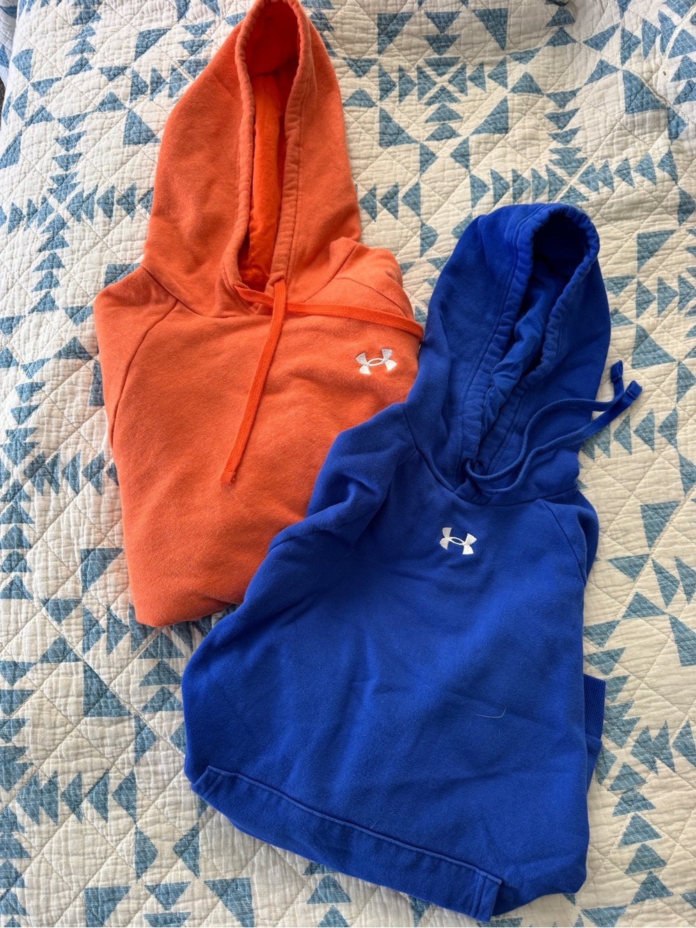 Bundle of 2 Under Armour Orange & Blue Classic Hoodies